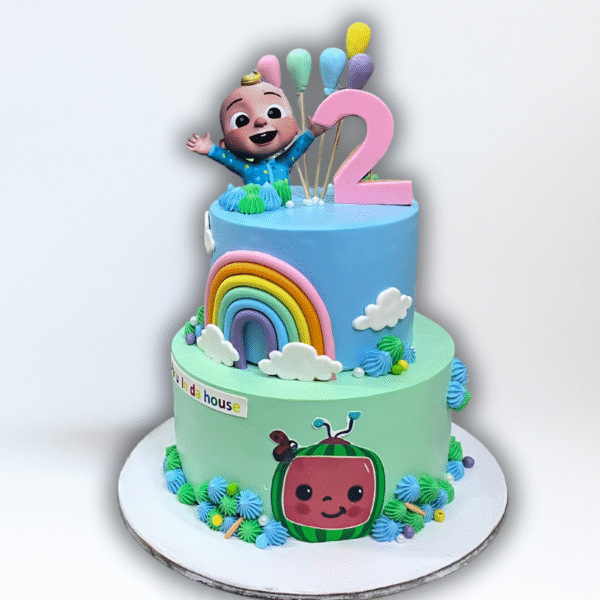 Cocomelon Rainbow Tier Cake