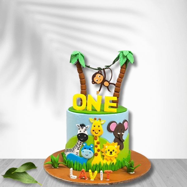 Elephant And Monkey Cake