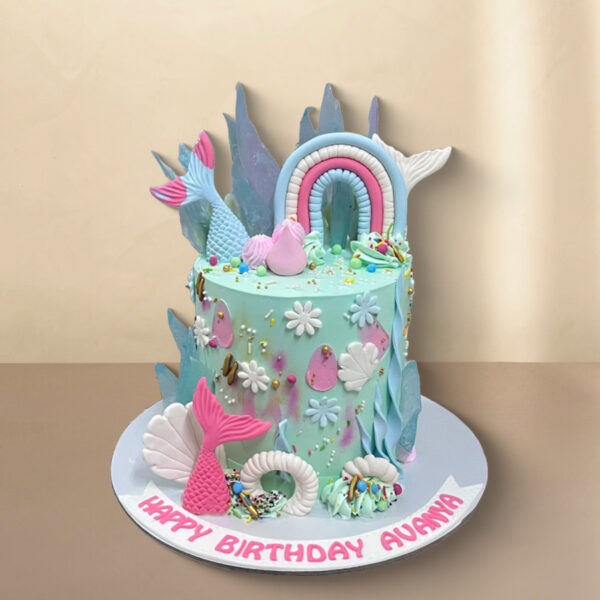 Mermaid's Tail Theme Cake