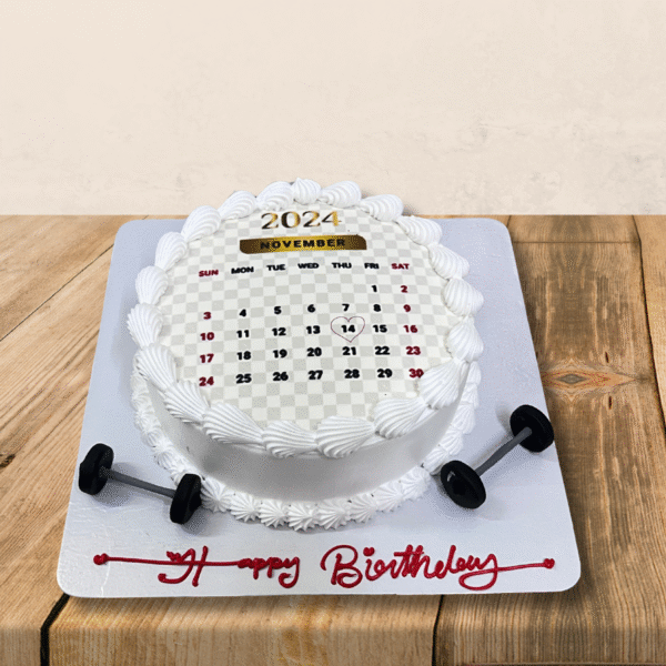Fitness Goals Calendar Cake