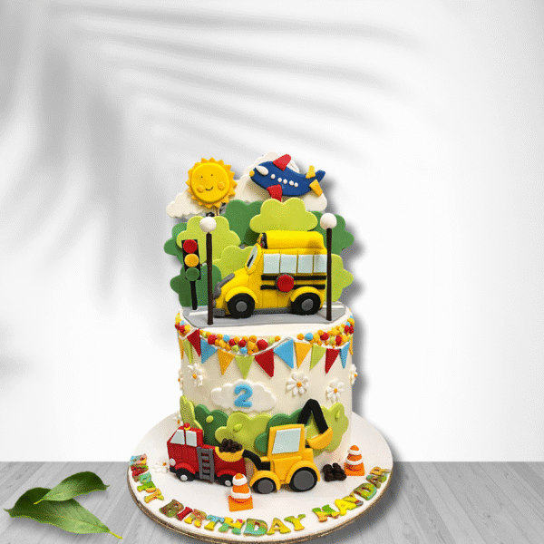 School Bus Theme Cake