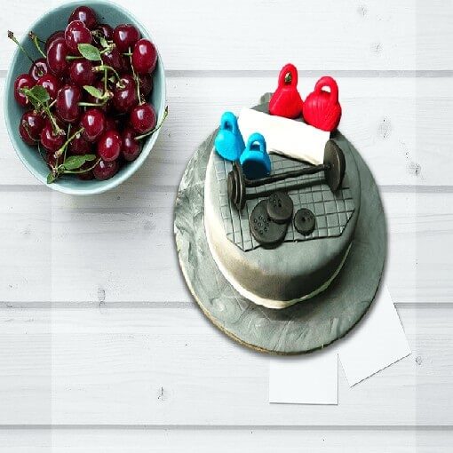 Gym Equipments Theme Cake