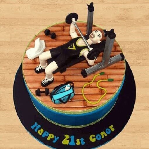 Fitness Enthusiast Theme Cake