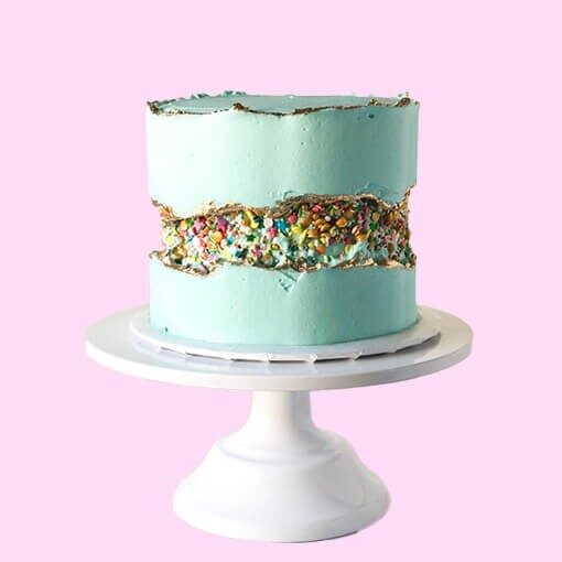 Confetti Fault Line Cake