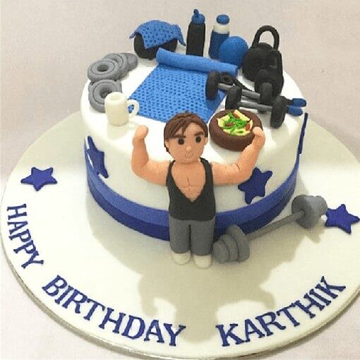 Boyfriend Gym Theme Cake