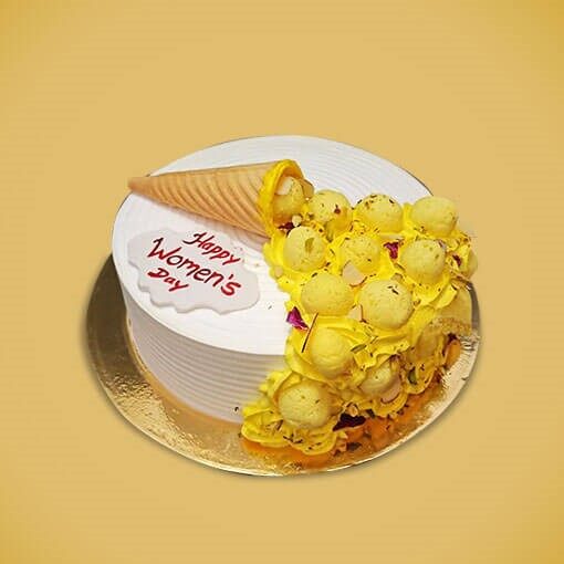 Rasmalai Cake with Ice-Cream