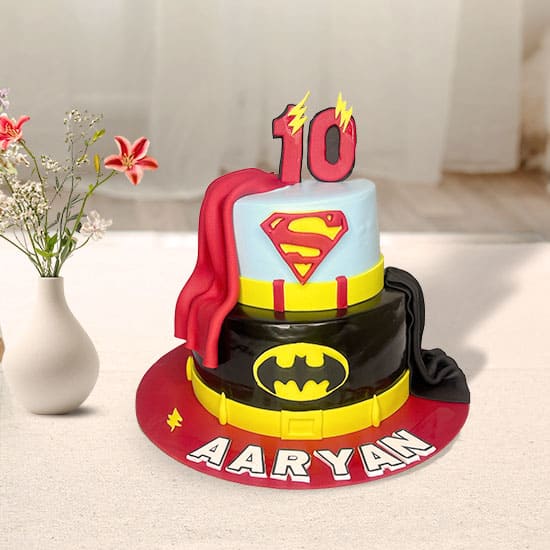 Batman & Superman Cake