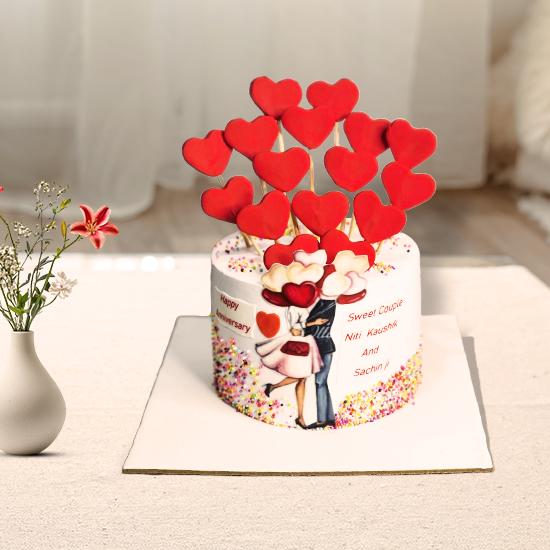 Heartwarming Anniversary Cake