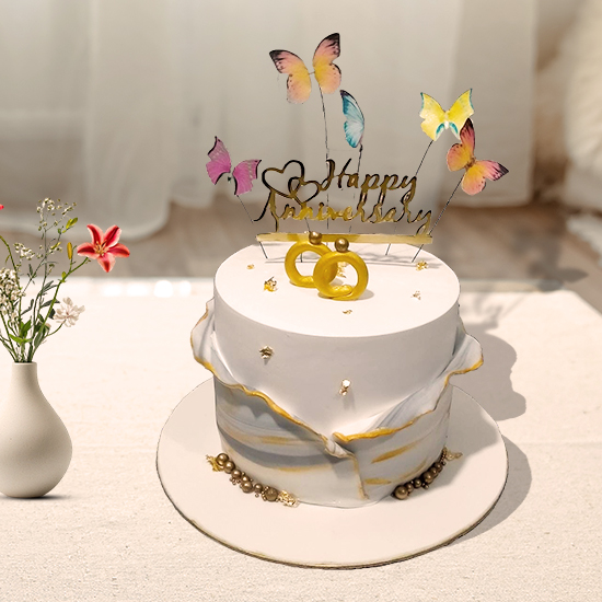 Butterfly Anniversary Cake