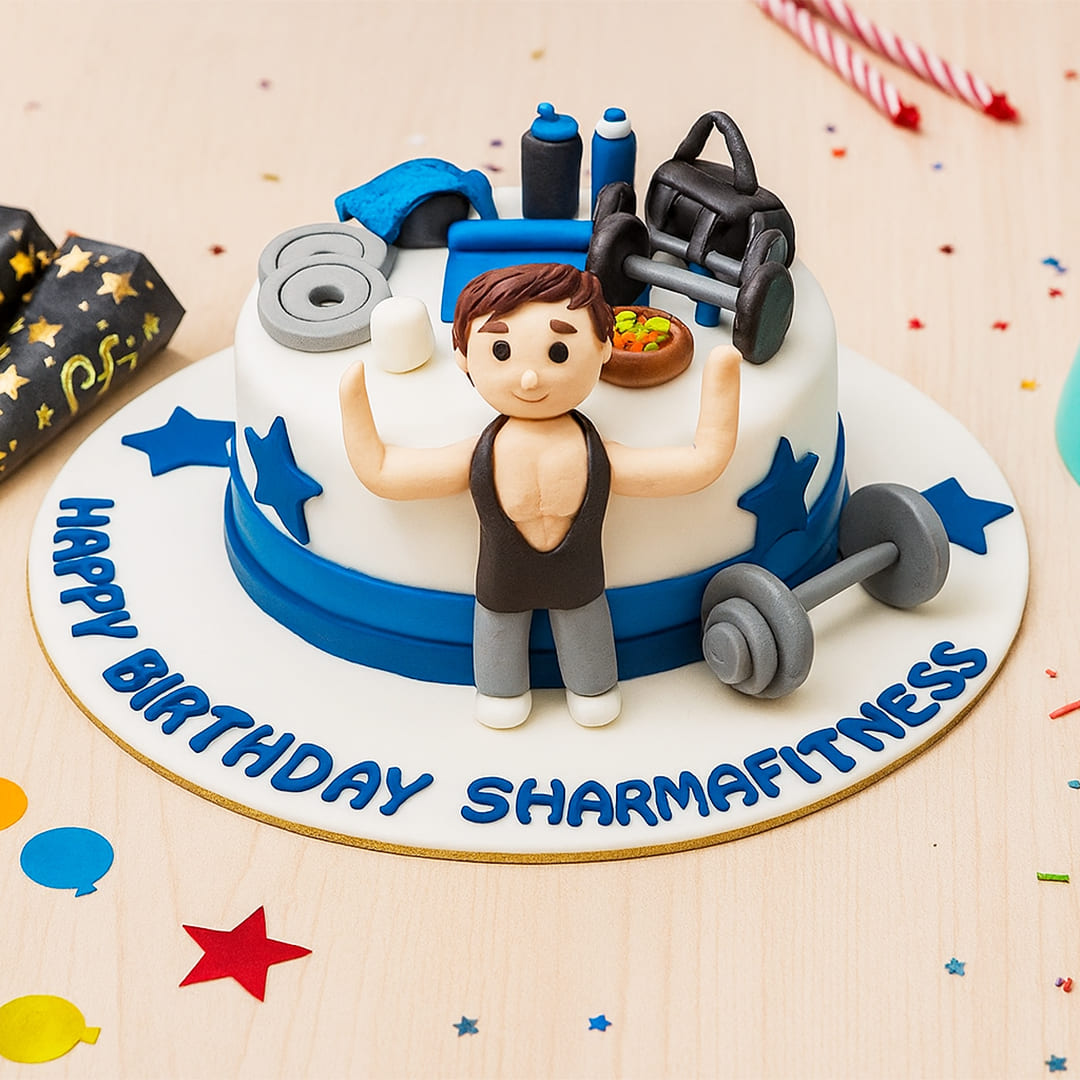 Boyfriend Gym Theme Cake
