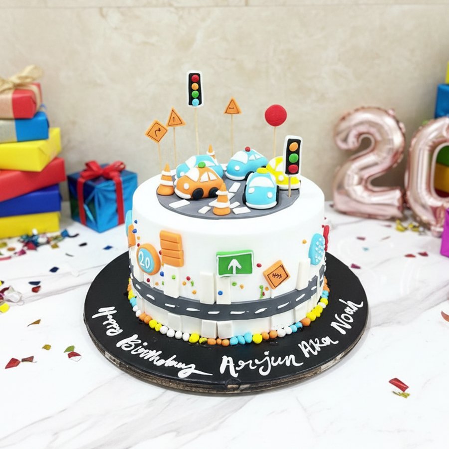 Little Driver Traffic Jam Cake