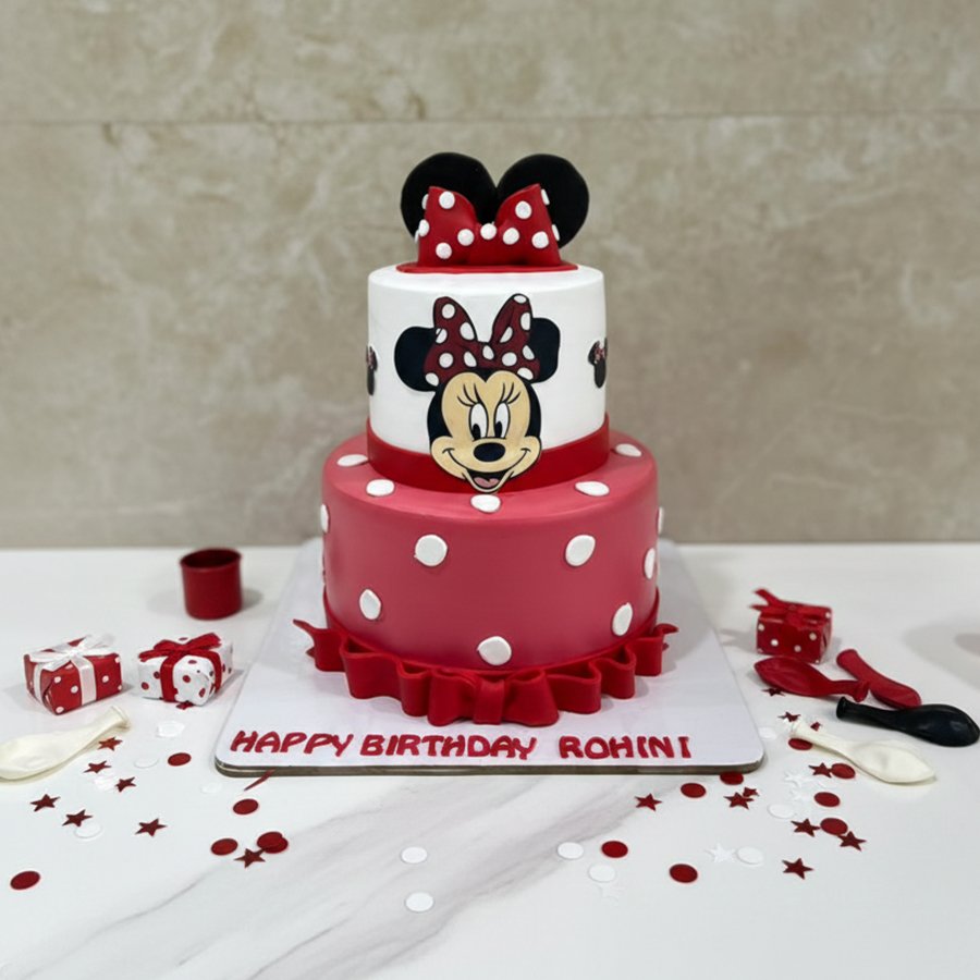 Minnie Magic Polka Dot 2-Tier Cake