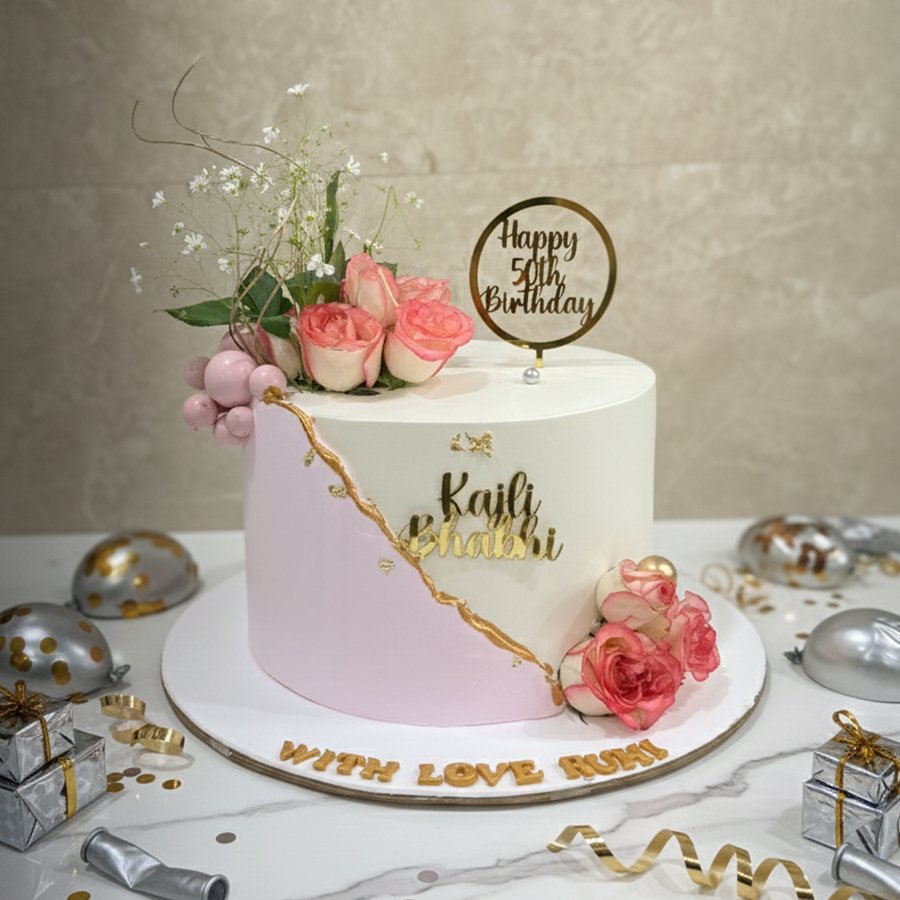 Pink Petal Celebration Cake