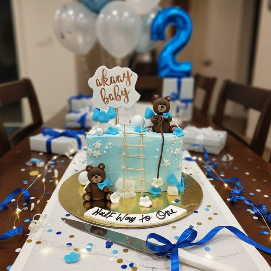 Blue Bear Bliss Cake