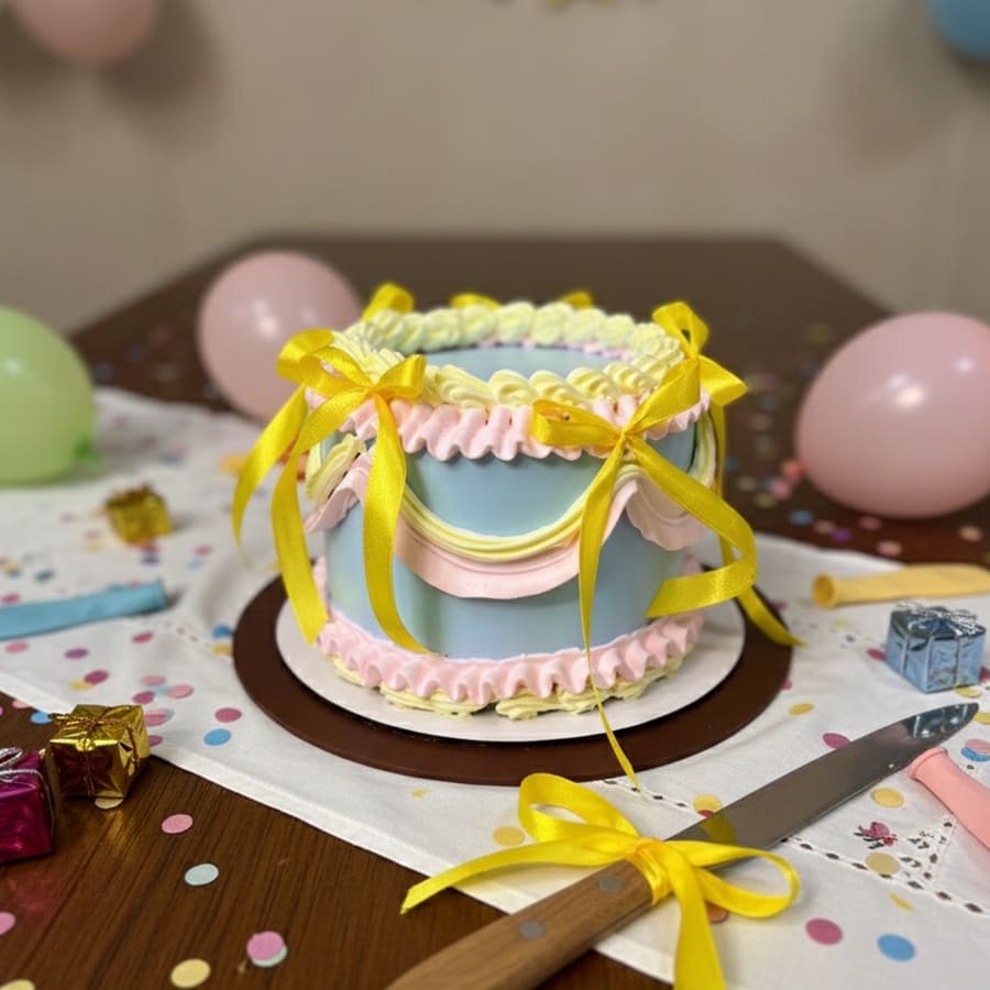 Slice of Joy Ribbon Cake