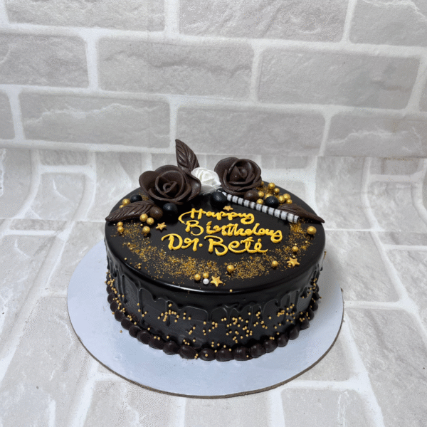 Gold And Chocolate Cake