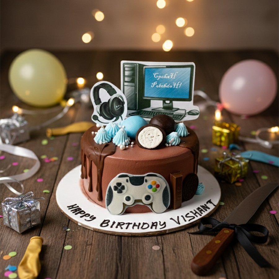 Level Up Birthday Cake