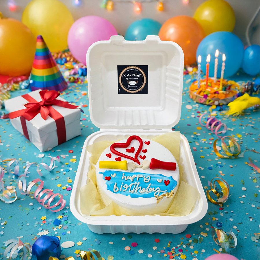 Custom Korean-Style Bento Birthday Cake