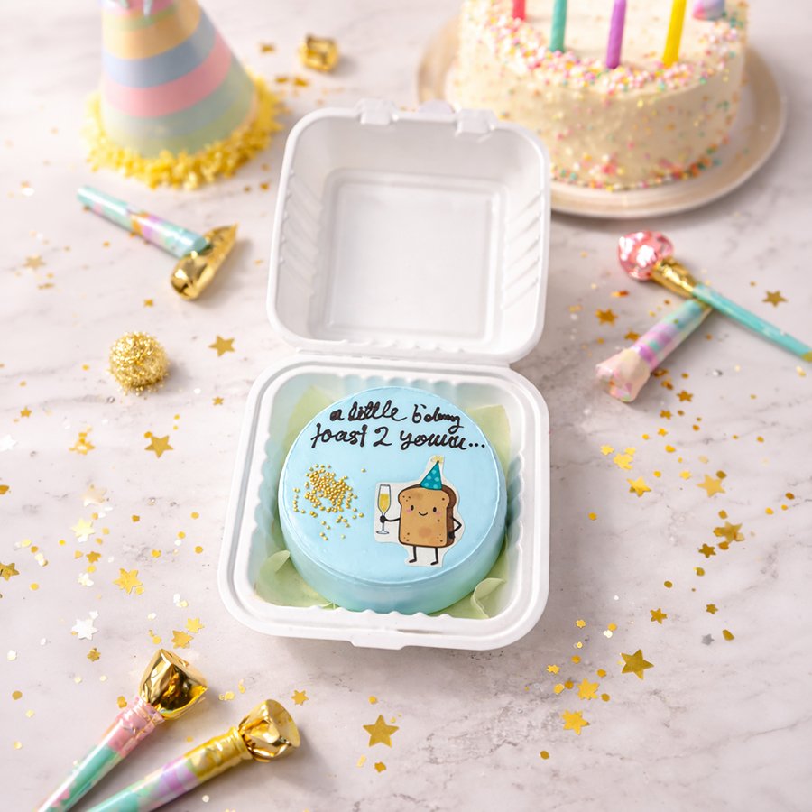 "A Little Toast to You" Cute Bread Bento Cake