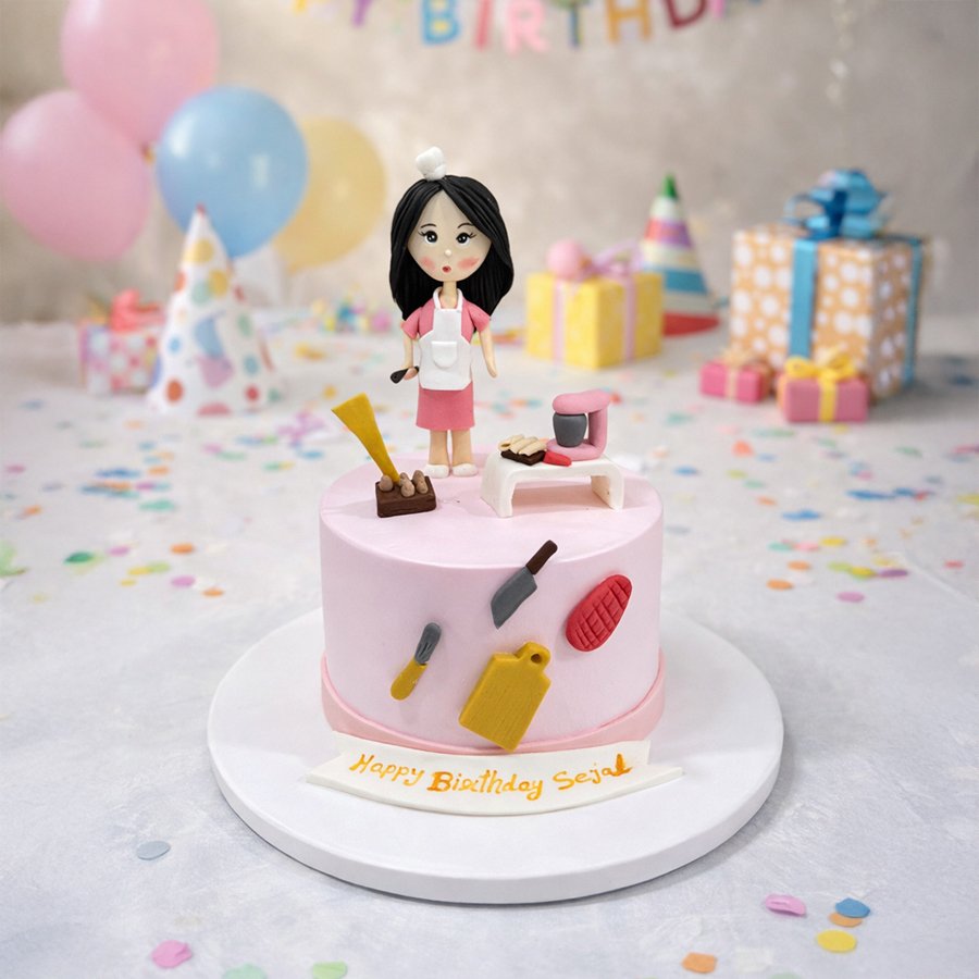 Master Chef Pink Culinary Cake