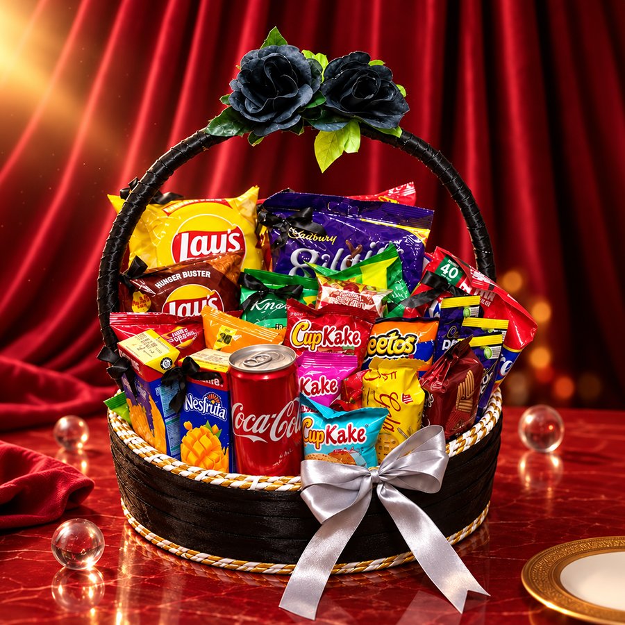 Midnight Munchies Premium Snack & Chocolate Basket