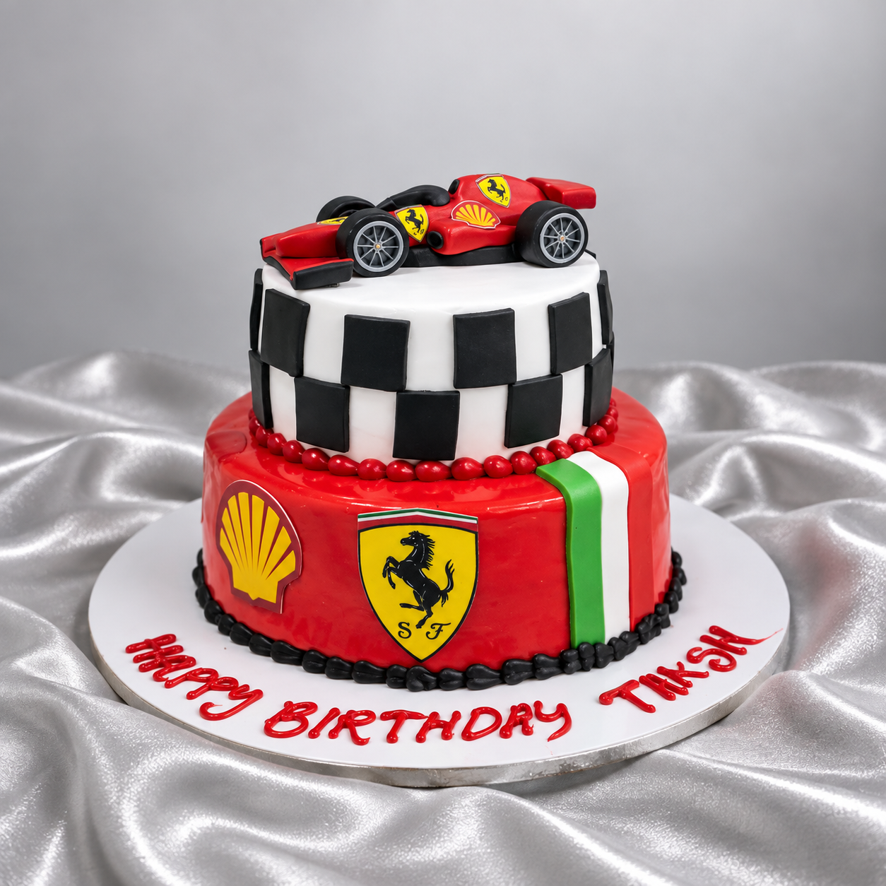 Scuderia Ferrari F1 Racing Tiered Cake