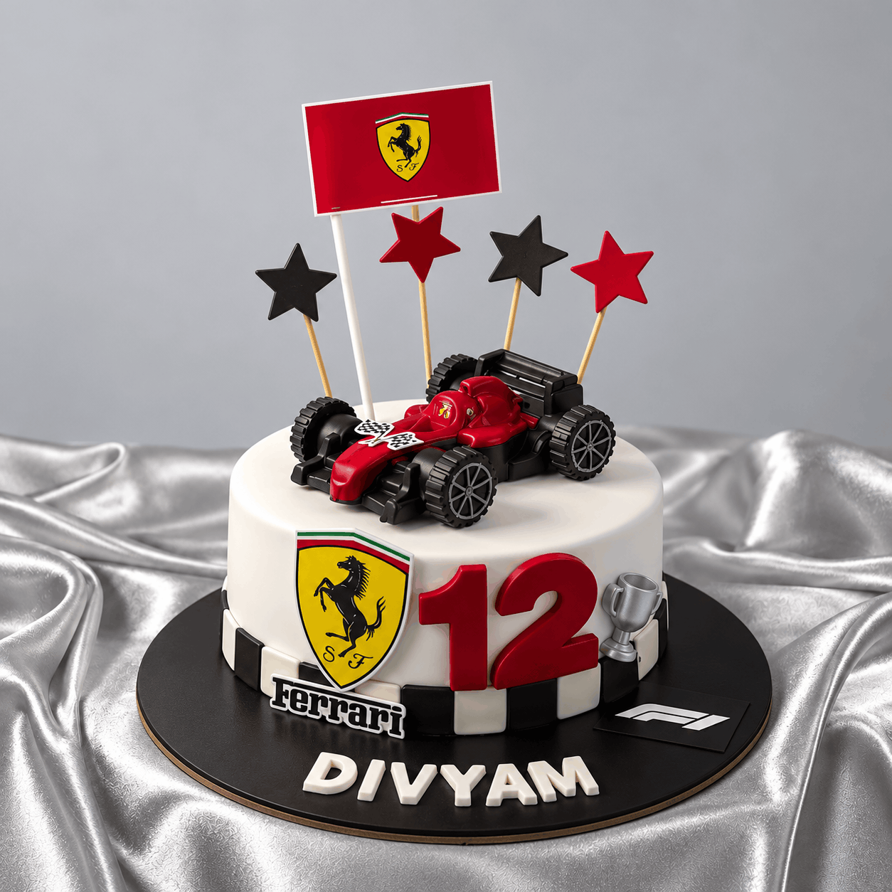 Scuderia Ferrari F1 Racing Car Theme Birthday Cake