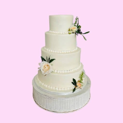 Exquisite Pearl Wedding Cake