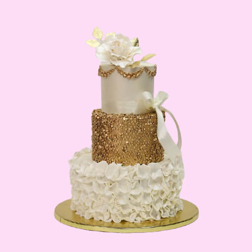 Bejewelled Wedding Cake