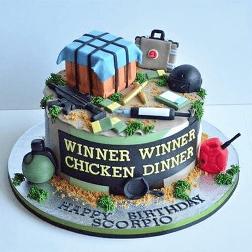 PUBG Lovers Birthday Cake with Name Edit - Best Wishes Birthday Wishes With  Name