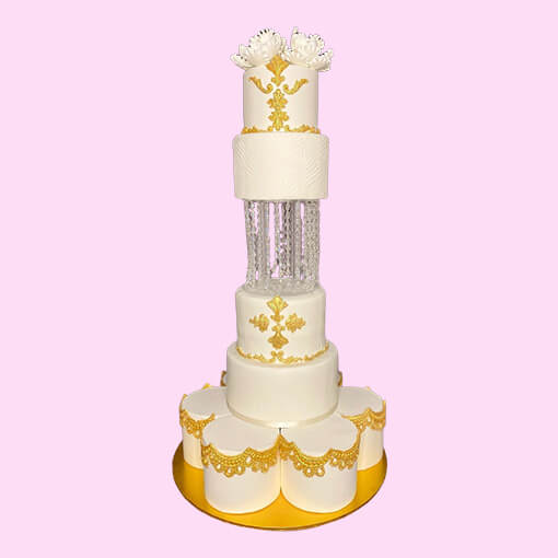 Hanging on to Your Love Wedding Cake