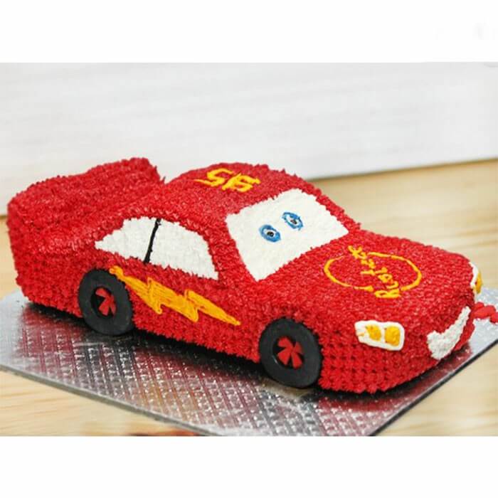 Boys Birthday Cake Red Car On White Background Stock Photo - Download Image  Now - Car, Cake, Birthday Cake - iStock