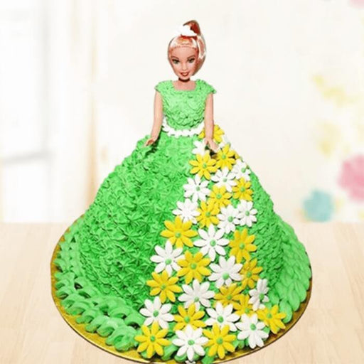 round-shape-green-wonder-doll-cake