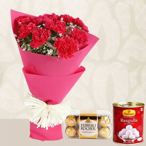 red-flowers-bouquet-ferrero-rocher-rasgulla