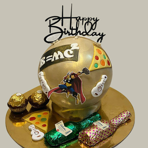 Birthday Theme Hammer Pinata Cake