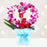 Heart Shaped Orchids and Roses Arrangement