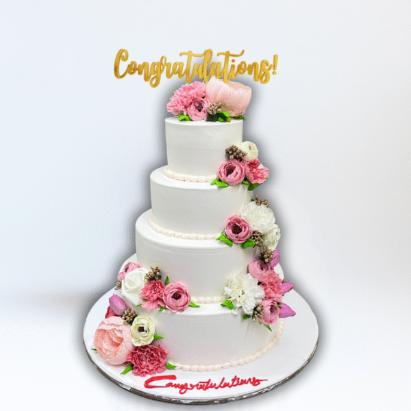 Elegant Blossom Wedding Cake