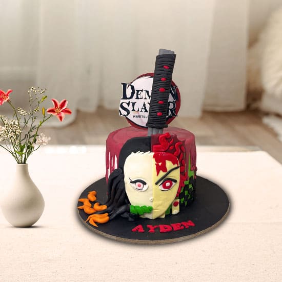 Demon Slayer Birthday Cake