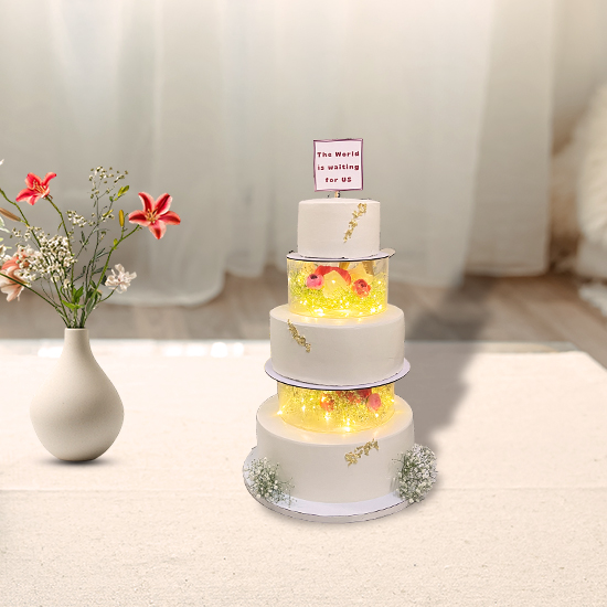 Elegant Bloom & Cake Display