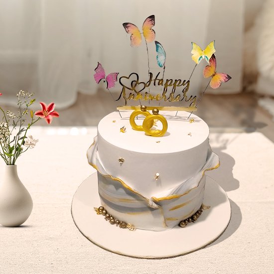 Butterfly Anniversary Cake