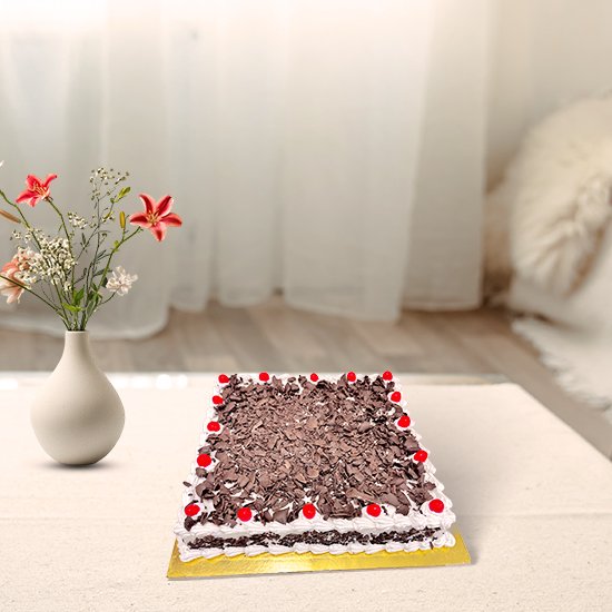 Square Shape Blackforst Cake