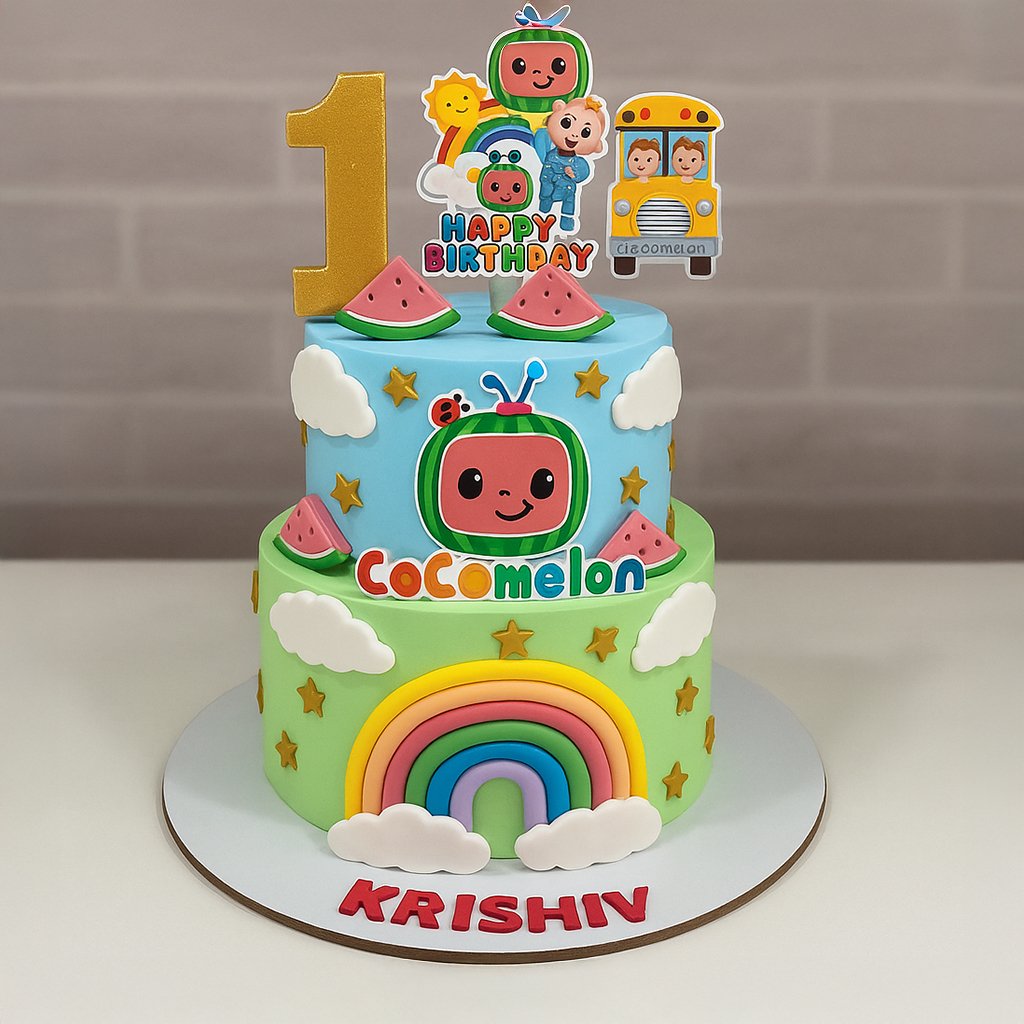 Cocomelon First Celebration Cake