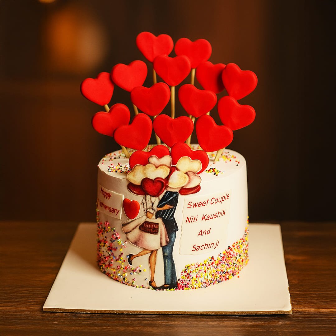 Heartwarming Anniversary Cake