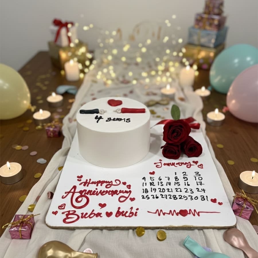 Four Years of Romance Cake