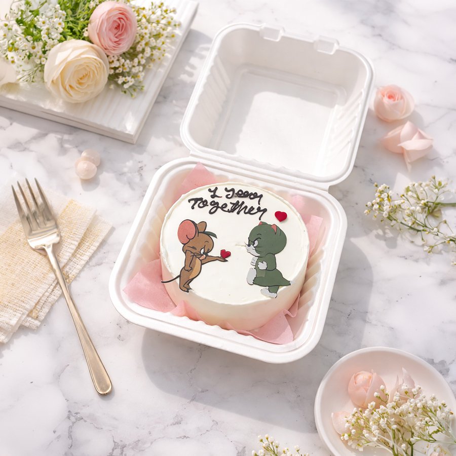 Tom & Jerry "Together" Anniversary Bento Cake
