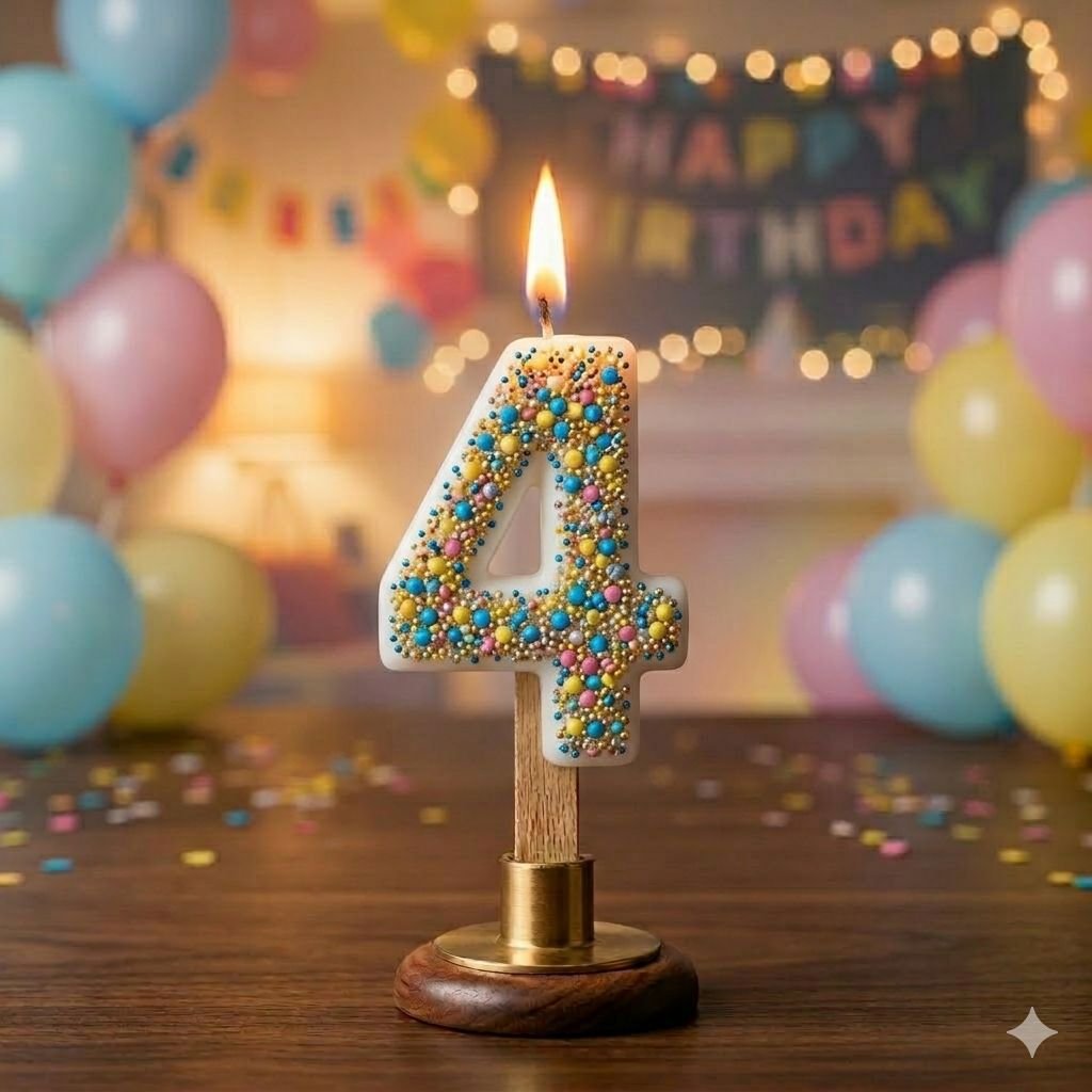 4 Number Candle