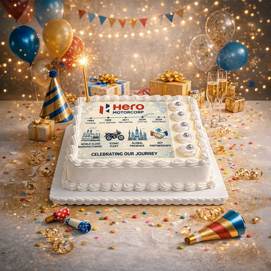 Hero MotoCorp Milestone Timeline Cake