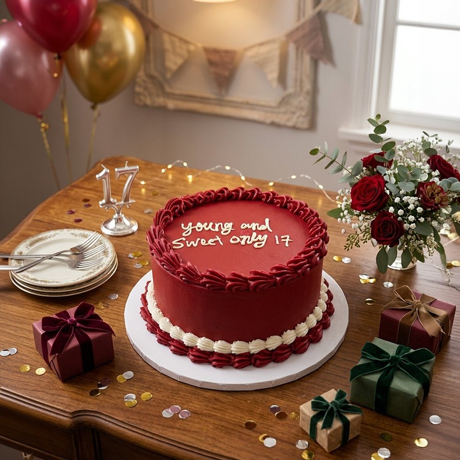 Young & Sweet 17 Cake