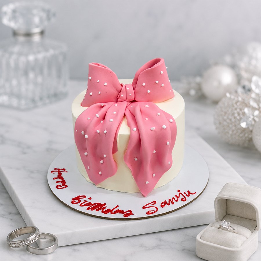 Floral Baby Swing Celebration Cake