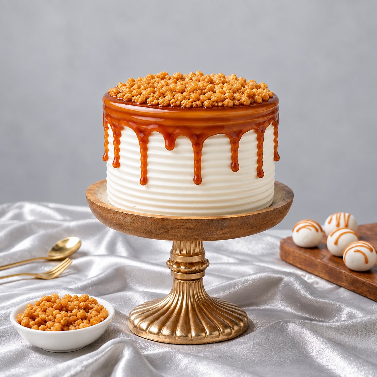 Caramel Crunch Drip Cake